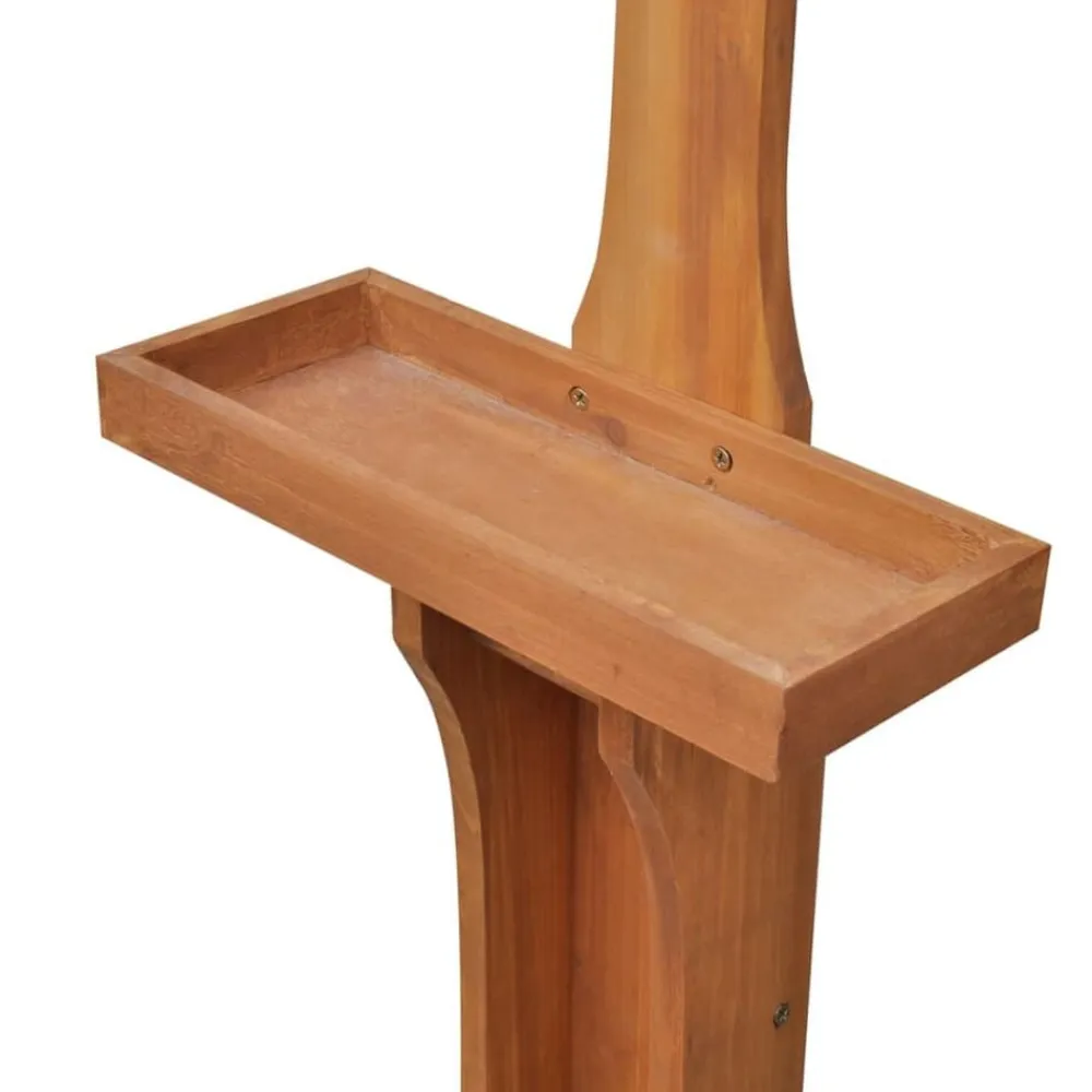 vidaXL Ducha de jardín de madera Marrón Discount