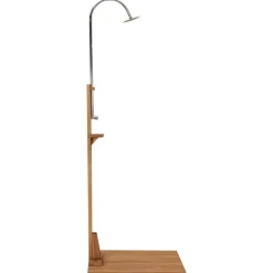 vidaXL Piscina Y Spa-Ducha de jardín de madera maciza de teca 75x75x210 cm