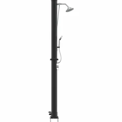 vidaXL Piscina Y Spa-Ducha Solar al Aire Libre Negro 217 cm PVC y Aluminio