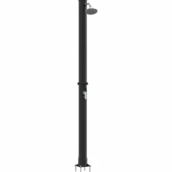 vidaXL Piscina Y Spa-Ducha Solar al Aire Libre Negro 217 cm PVC y Aluminio
