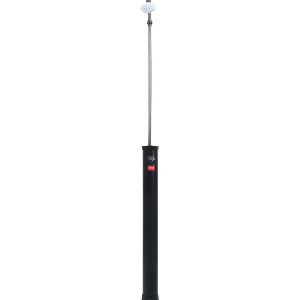 vidaXL Piscina Y Spa-Ducha solar de jardín negro 215 cm 8 L