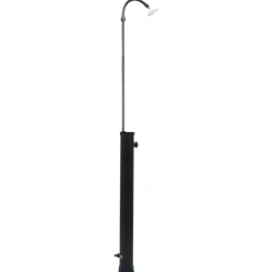 vidaXL Piscina Y Spa-Ducha solar de jardín negro 215 cm 8 L