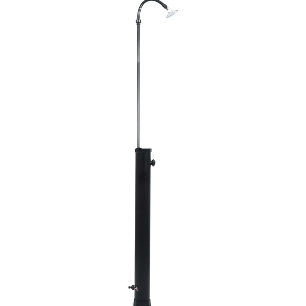 vidaXL Piscina Y Spa-Ducha solar de jardín negro 215 cm 8 L
