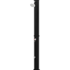 vidaXL Ducha solar exterior con rociador y grifo 35 L Negro Best