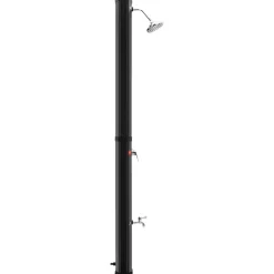 vidaXL Ducha solar exterior con rociador y grifo 35 L Negro Best