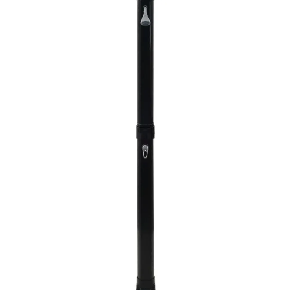 vidaXL Piscina Y Spa-Ducha solar plegable negra 214 cm 23 L