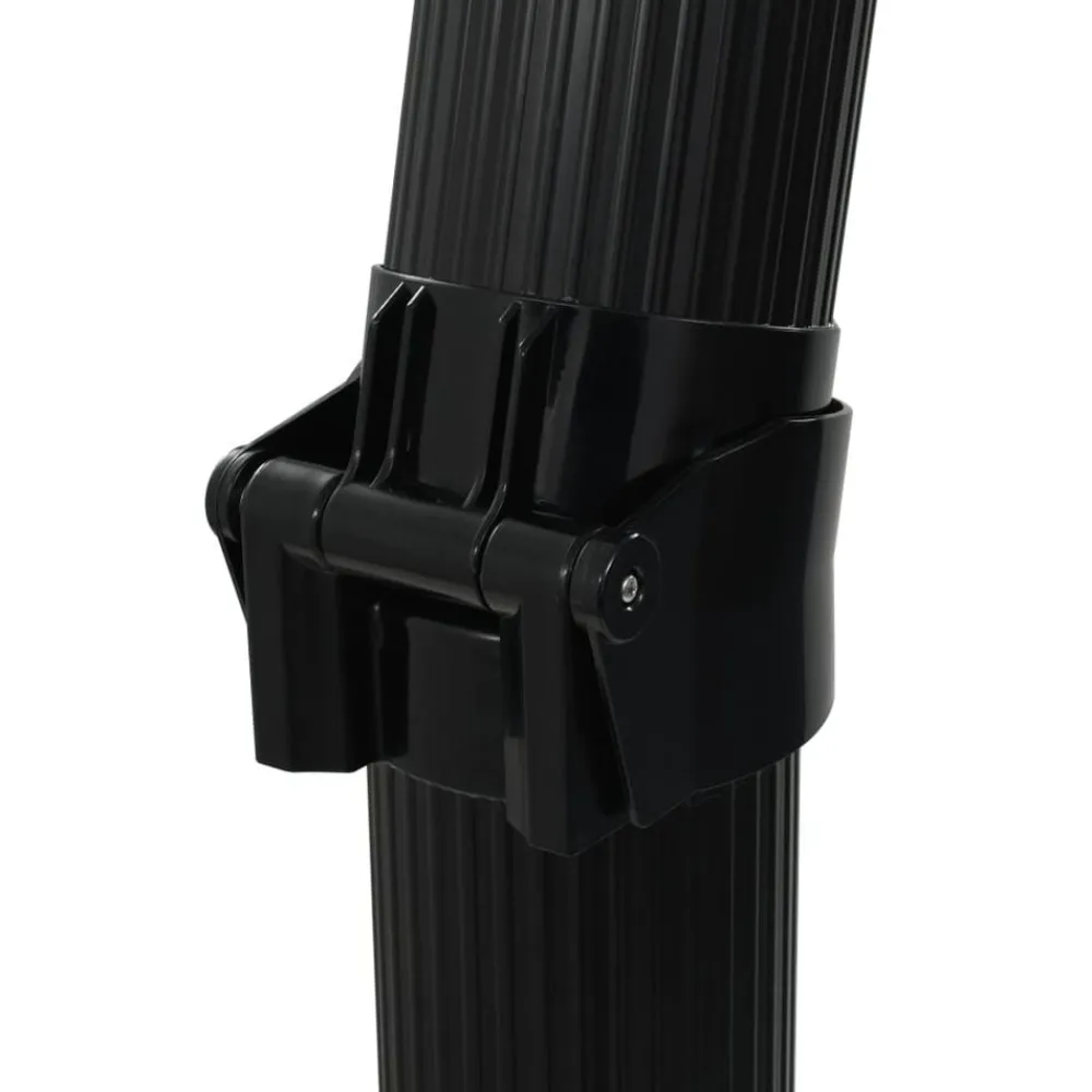 vidaXL Piscina Y Spa-Ducha solar plegable negra 214 cm 23 L