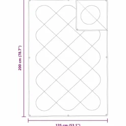 vidaXL Ropa De Casa-Duvet 2 en 1 135 x 200 cm Poliéster