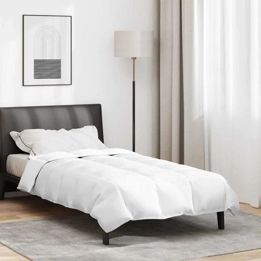 vidaXL Ropa De Casa-Edredón 135 x 200 cm Pluma