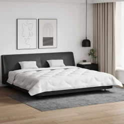 vidaXL Ropa De Casa-Edredón con almohadas 3 pcs Microfibra y Plumas de Pato