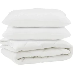 vidaXL Ropa De Casa-Edredón con almohada 3 pcs Microfibra