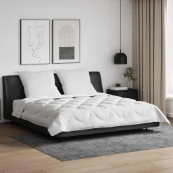 vidaXL Ropa De Casa-Edredón con almohada 3 pcs Microfibra