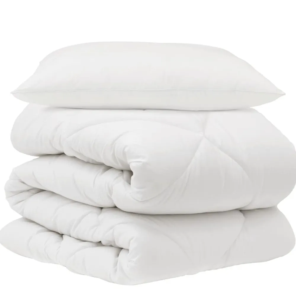 vidaXL Ropa De Casa-Edredón con almohada 2 pcs Microfibra