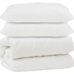 vidaXL Ropa De Casa-Edredón con almohada 3 pcs Microfibra