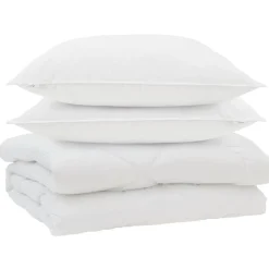 vidaXL Ropa De Casa-Edredón con almohada 3 pcs Microfibra