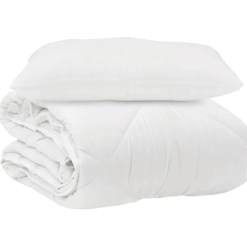 vidaXL Ropa De Casa-Edredón con almohada 2 pcs Microfibra
