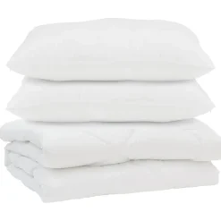 vidaXL Ropa De Casa-Edredón con almohada 3 pcs Microfibra