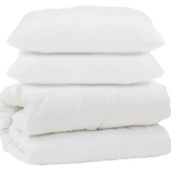 vidaXL Ropa De Casa-Edredón con almohada 3 pcs Microfibra