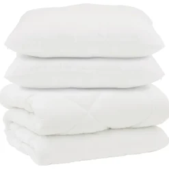 vidaXL Ropa De Casa-Edredón con almohadas 3 pcs Microfibra y Plumas de Pato