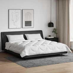 vidaXL Ropa De Casa-Edredón con almohada 3 pcs Microfibra