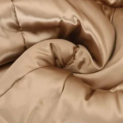 vidaXL Edredón de Invierno 135 x 200 cm Satén y Microfibra Dorado Outlet