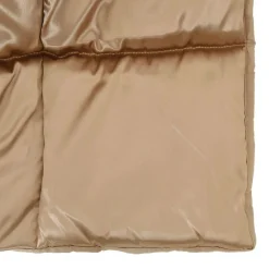 vidaXL Edredón de Invierno 135 x 200 cm Satén y Microfibra Dorado Outlet