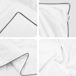 vidaXL Ropa De Casa-Edredón de Invierno con almohada 2 pcs Pluma de pato