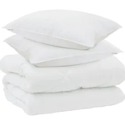 vidaXL Ropa De Casa-Edredón de Invierno con almohada 3 pcs Microfibra