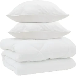 vidaXL Ropa De Casa-Edredón de Invierno con almohada 3 pcs Microfibra