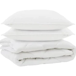 vidaXL Ropa De Casa-Edredón de todas las estaciones con almohada 3 pcs Microfibra