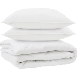 vidaXL Ropa De Casa-Edredón de todas las estaciones con almohada 3 pcs Microfibra