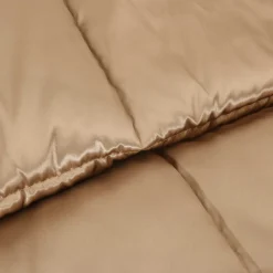 vidaXL Edredón de Todo el Año 135 x 200 cm Satén y Microfibra Dorado Clearance