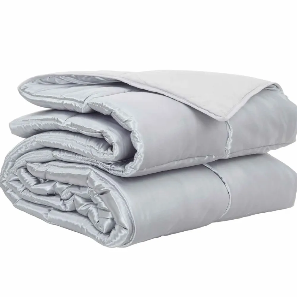 vidaXL Ropa De Casa-Edredón de Todo el Año 135 x 200 cm Satén y Microfibra