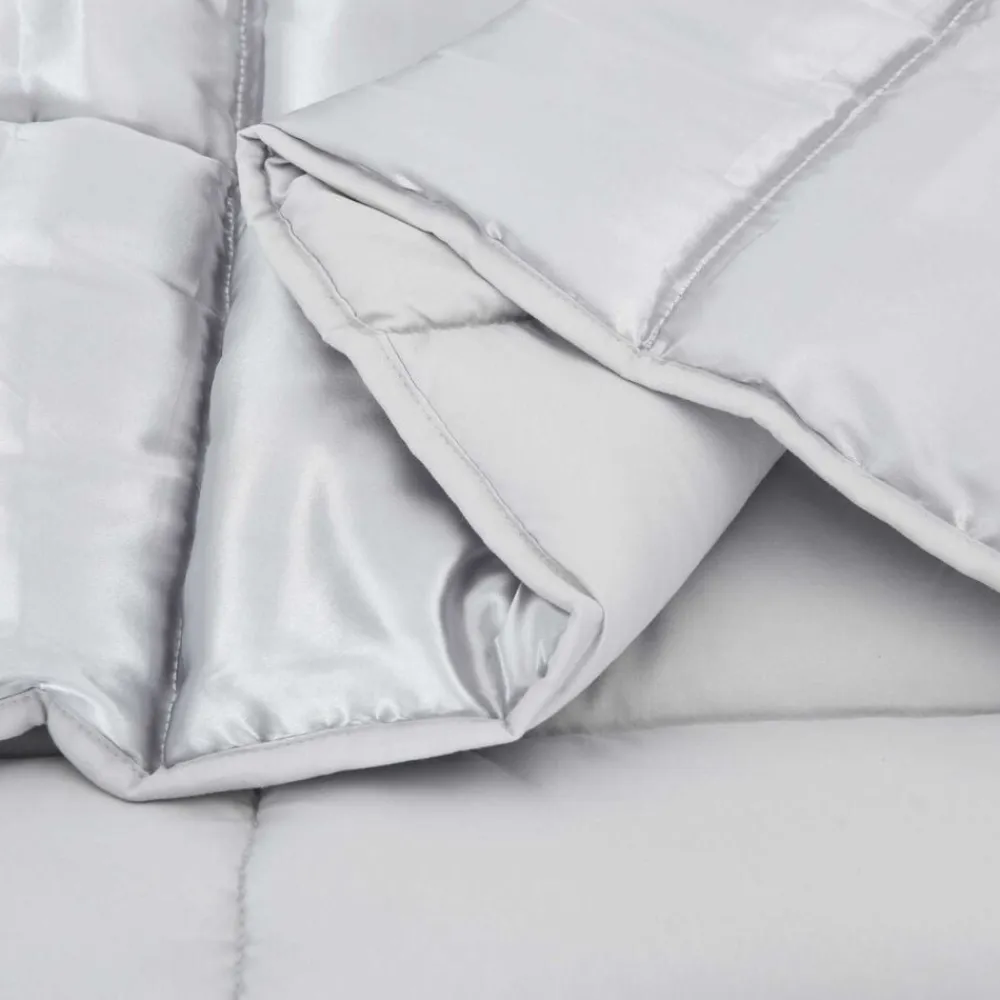 vidaXL Ropa De Casa-Edredón de Todo el Año 135 x 200 cm Satén y Microfibra