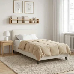 vidaXL Ropa De Casa-Edredón de Todo el Año Acolchado 135 x 200 cm Microfibra