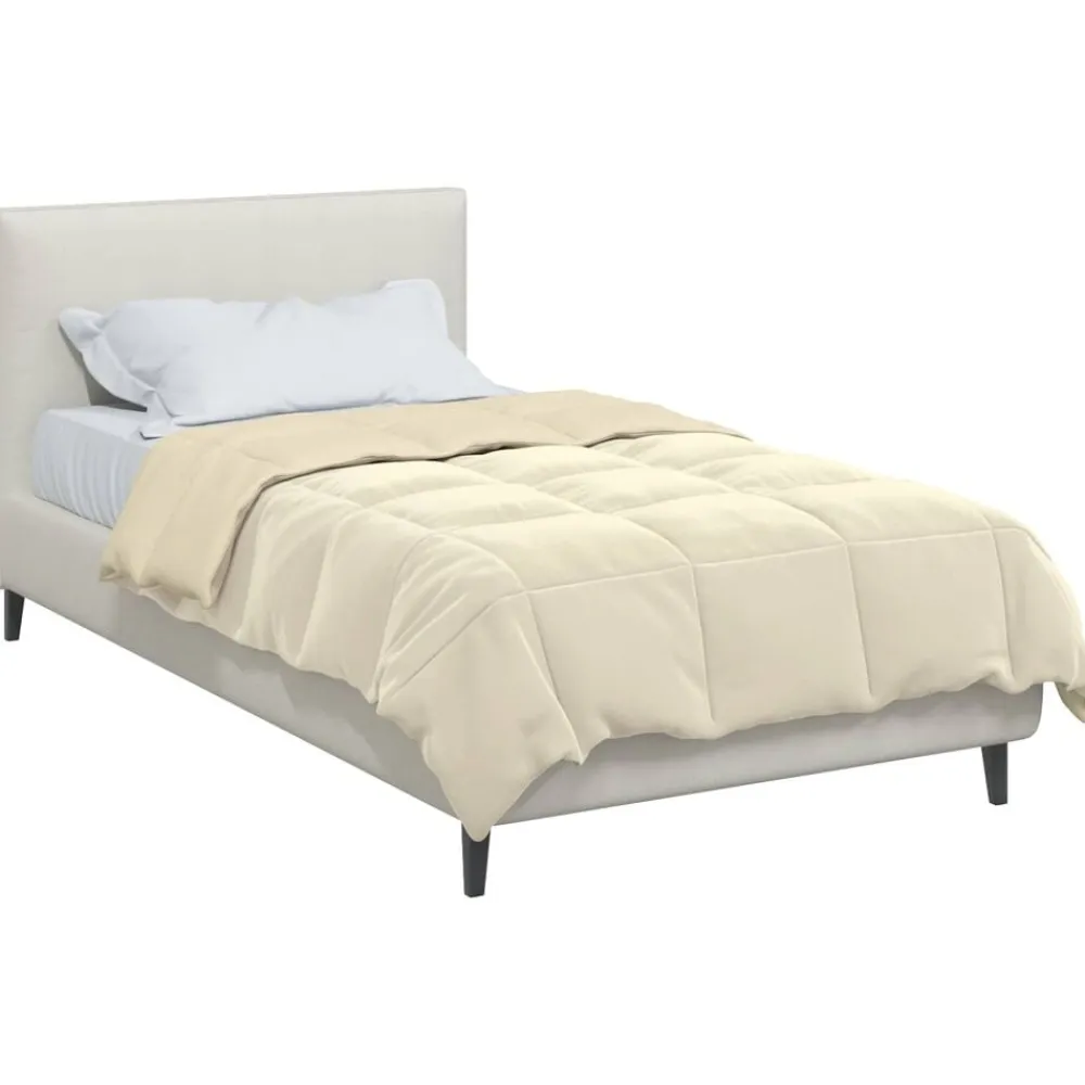 vidaXL Ropa De Casa-Edredón de Todo el Año Acolchado 135 x 200 cm Microfibra