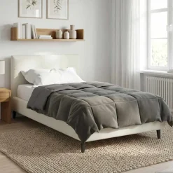 vidaXL Edredón de Todo el Año 135 x 200 cm Microfibra Gris claro Best