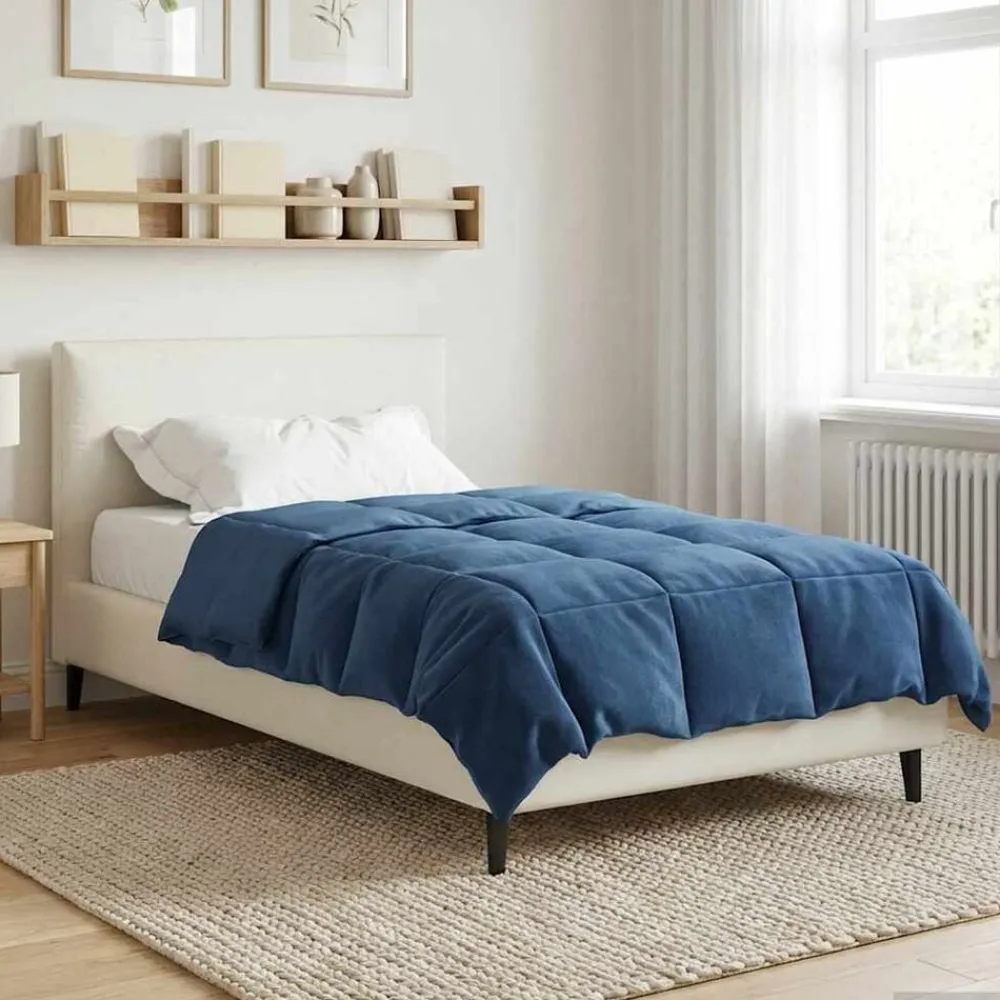 vidaXL Ropa De Casa-Edredón de Todo el Año 135 x 200 cm Microfibra