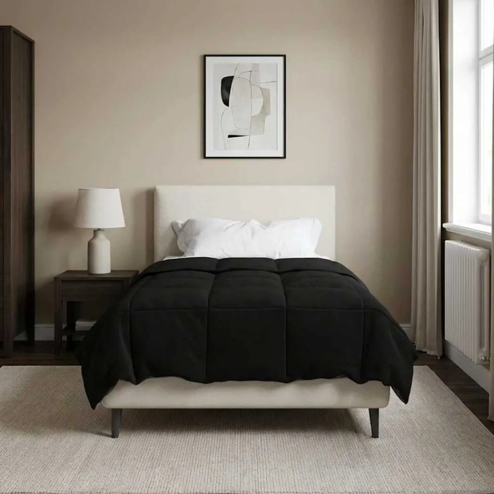 vidaXL Ropa De Casa-Edredón de Verano Acolchado 135 x 200 cm Microfibra