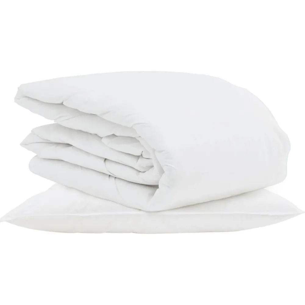 vidaXL Ropa De Casa-Edredón de Verano con almohada 2 pcs Pluma de pato