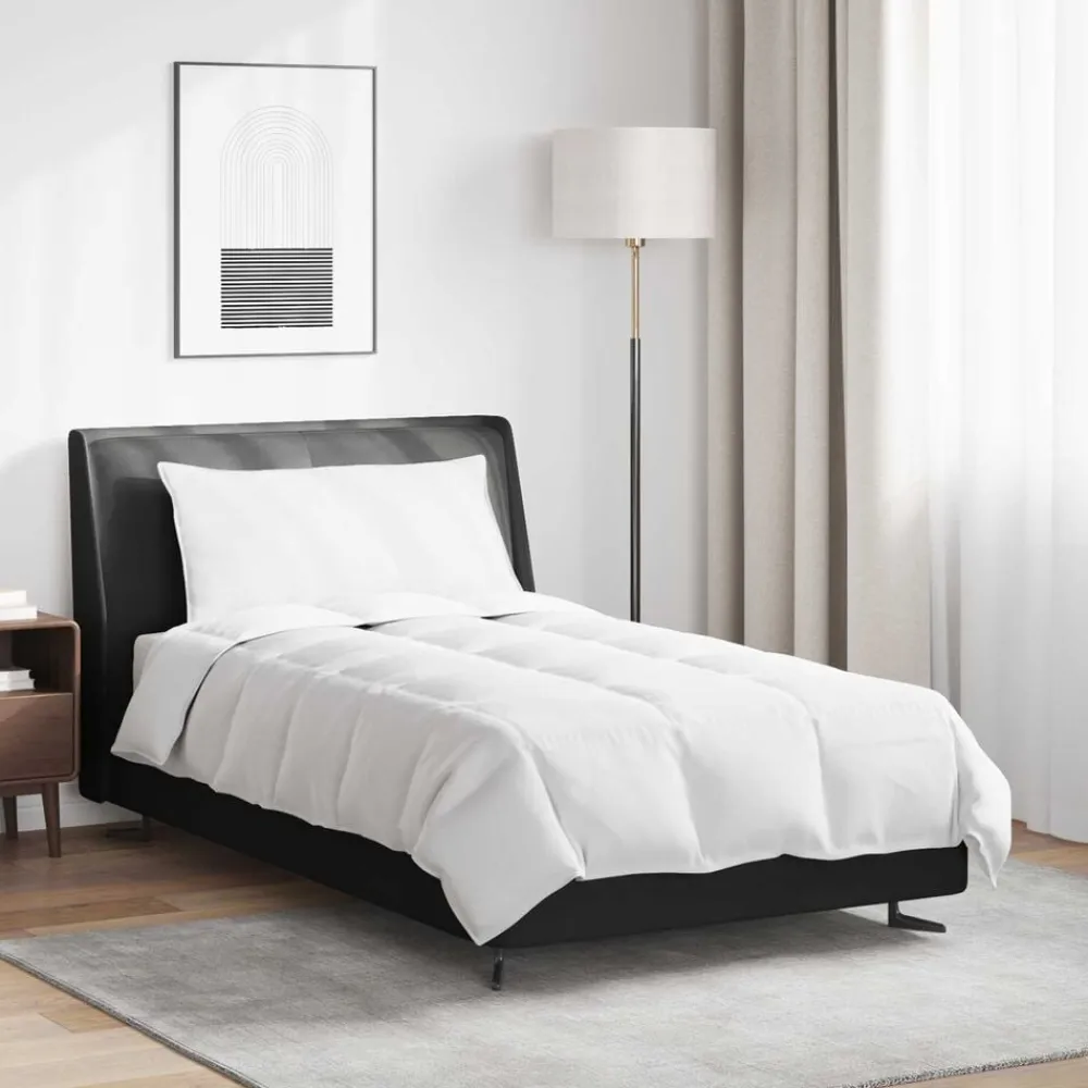 vidaXL Ropa De Casa-Edredón de Verano con almohada 2 pcs Pluma de pato