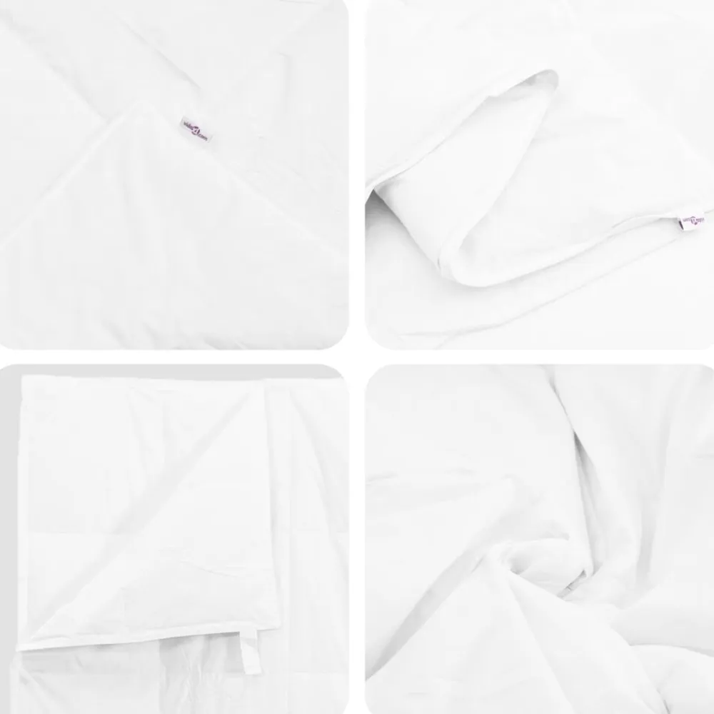 vidaXL Ropa De Casa-Edredón de Verano con almohada 2 pcs Pluma de pato