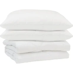 vidaXL Ropa De Casa-Edredón de Verano con almohada 3 pcs Microfibra
