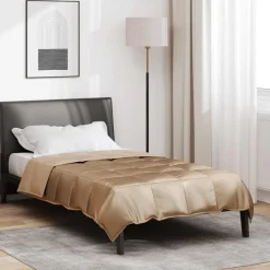 vidaXL Ropa De Casa-Edredón de Verano 135 x 200 cm Satén y Microfibra