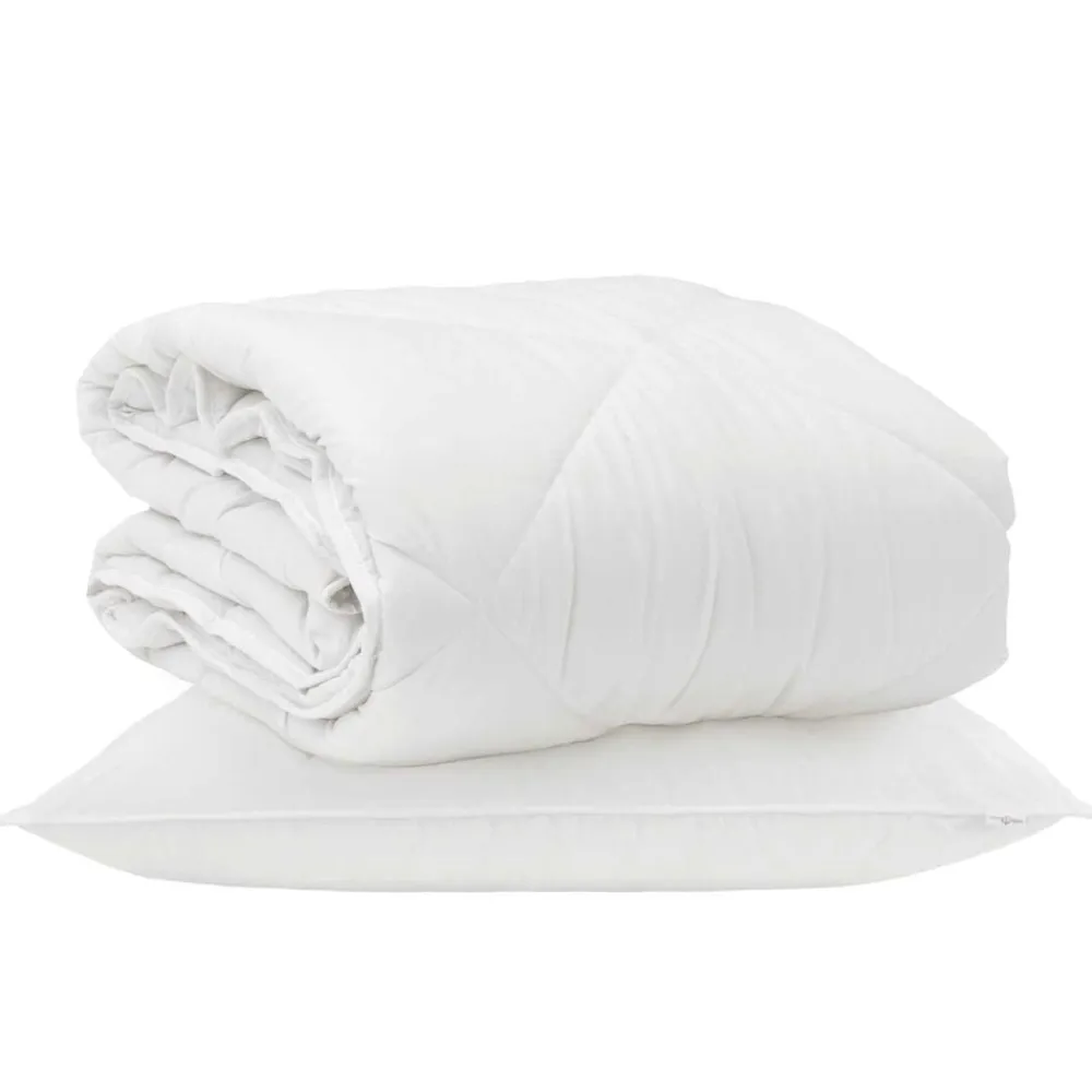 vidaXL Ropa De Casa-Edredón para todas las estaciones con almohada 2 pcs Microfibra