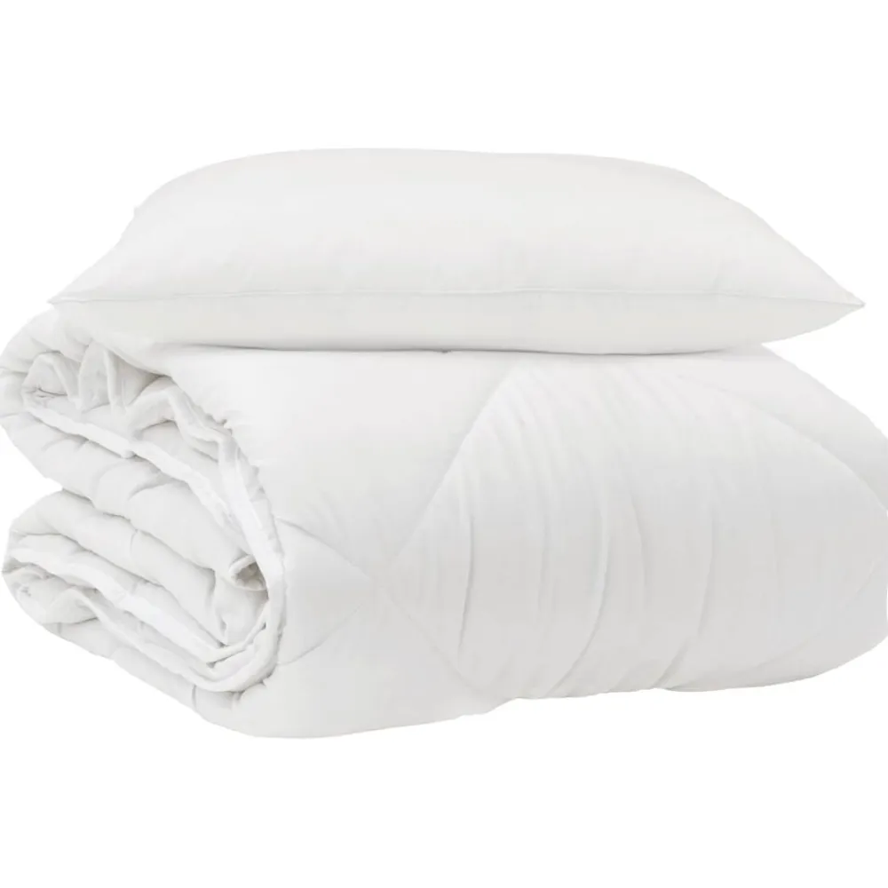 vidaXL Ropa De Casa-Edredón para todas las estaciones con almohada 2 pcs Microfibra