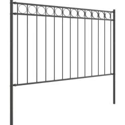 vidaXL Vallas De Jardín-Elemento de cerca Assen Gris 170 x 130 cm Acero