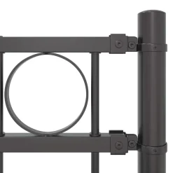 vidaXL Vallas De Jardín-Elemento de cerca Assen Gris 170 x 130 cm Acero