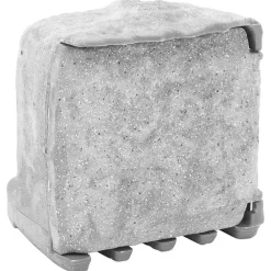 vidaXL Suministros Eléctricos-Enchufe de exterior con estaca 4 vías apariencia piedra gris