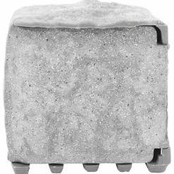 vidaXL Suministros Eléctricos-Enchufe de exterior con estaca 4 vías apariencia piedra gris